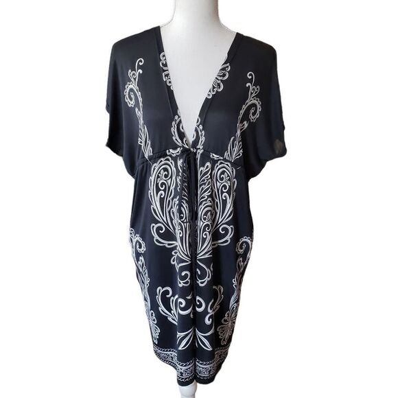 Free Coulture Black & White Swim Coverup Size Large - Picture 3 of 10